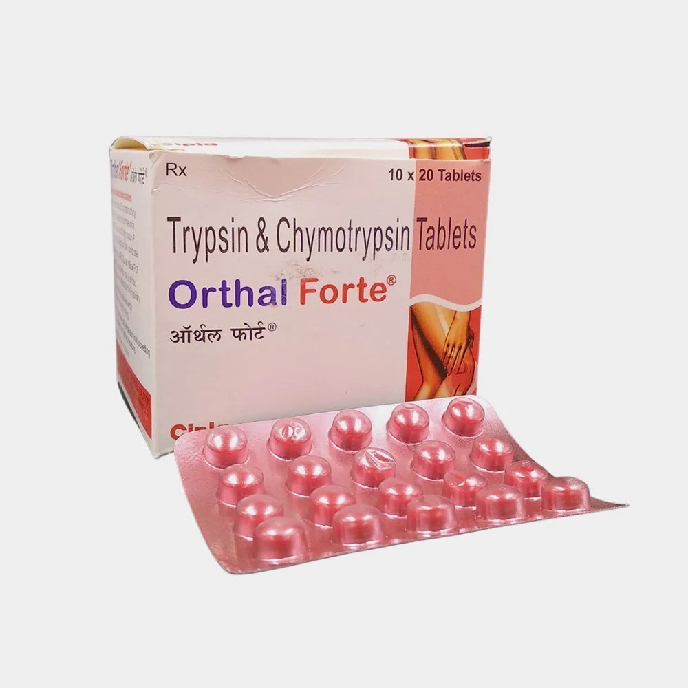100mg Orthal Forte Trypsin Chymotrypsin Tablet