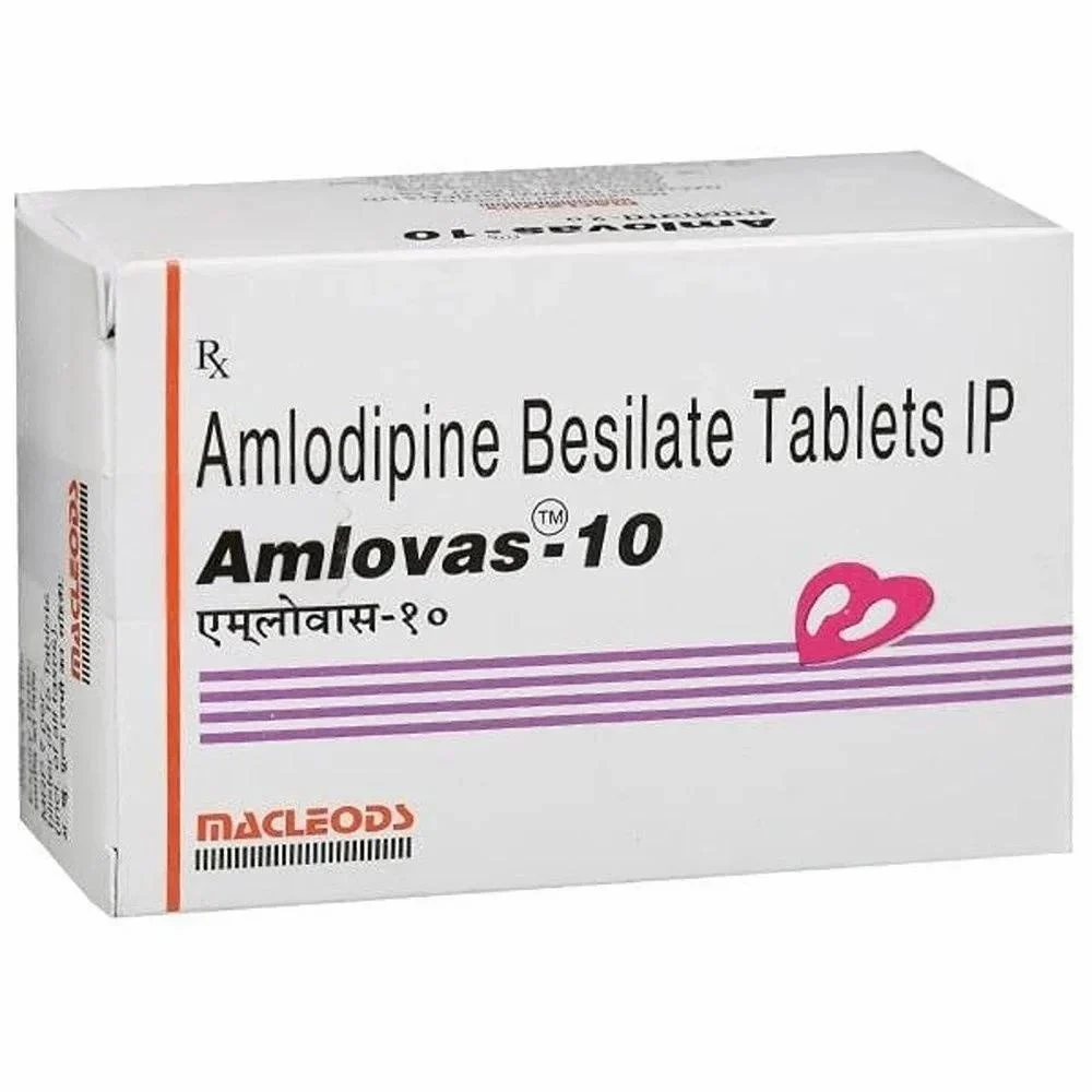 10mg Amlovas Amlodipine Besilate Tablets