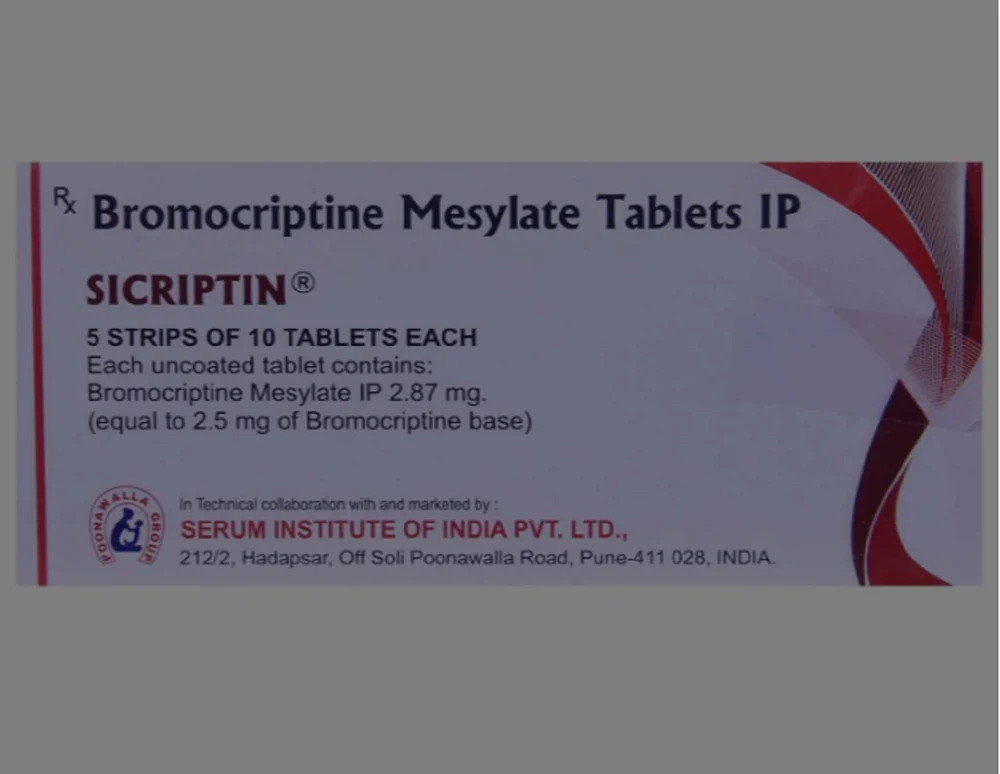 2.87mg Sicriptin Bromocriptine Mesylate Tablets
