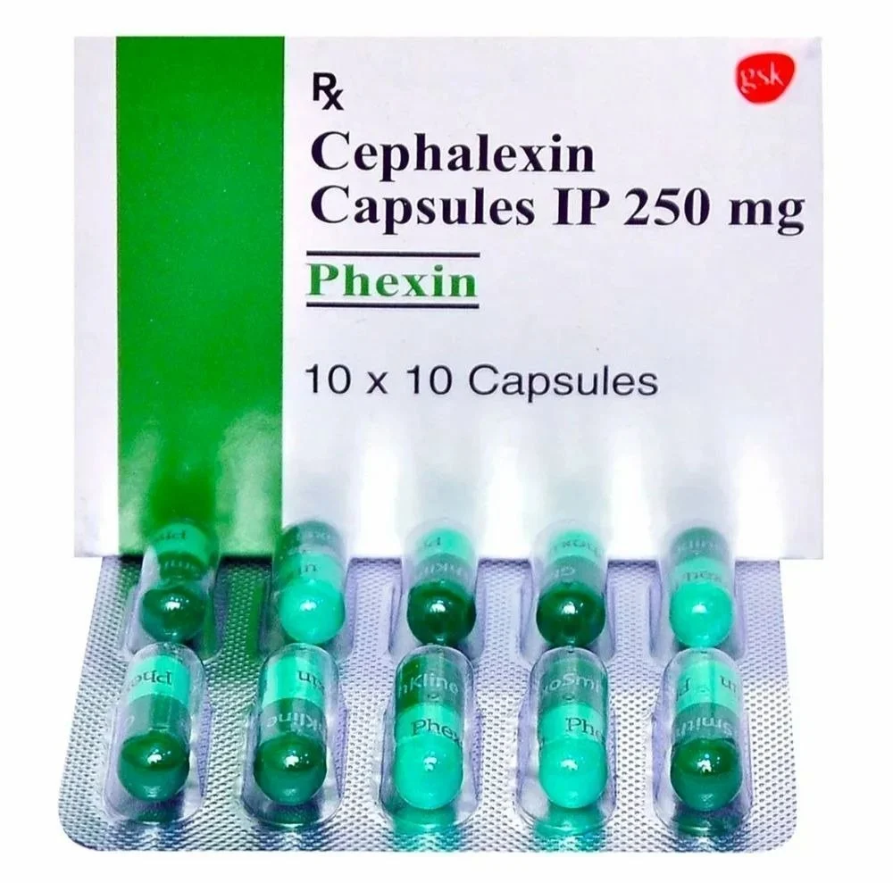 250mg Phexin Cephalexin Capsules