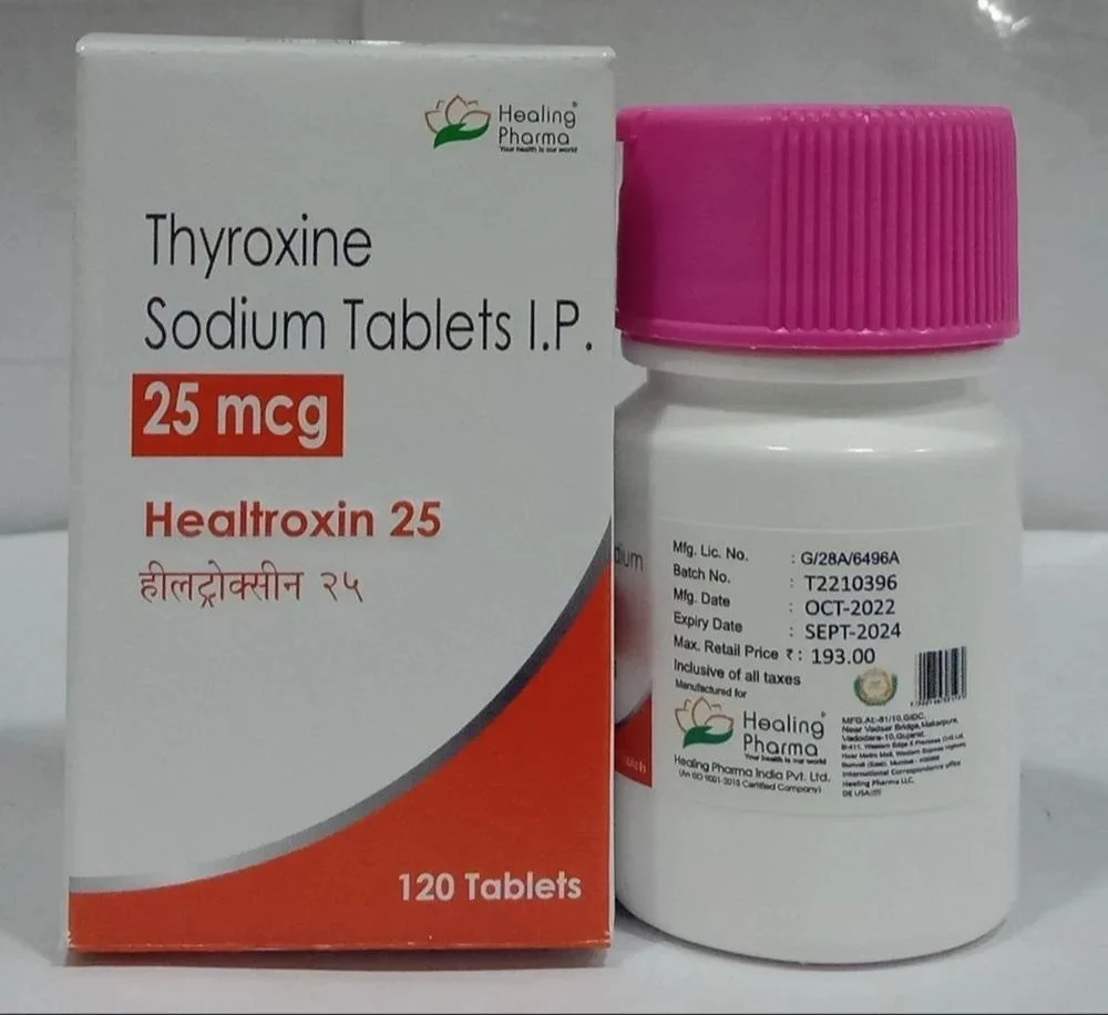 25mcg Healtroxin Thyroxine Tablets