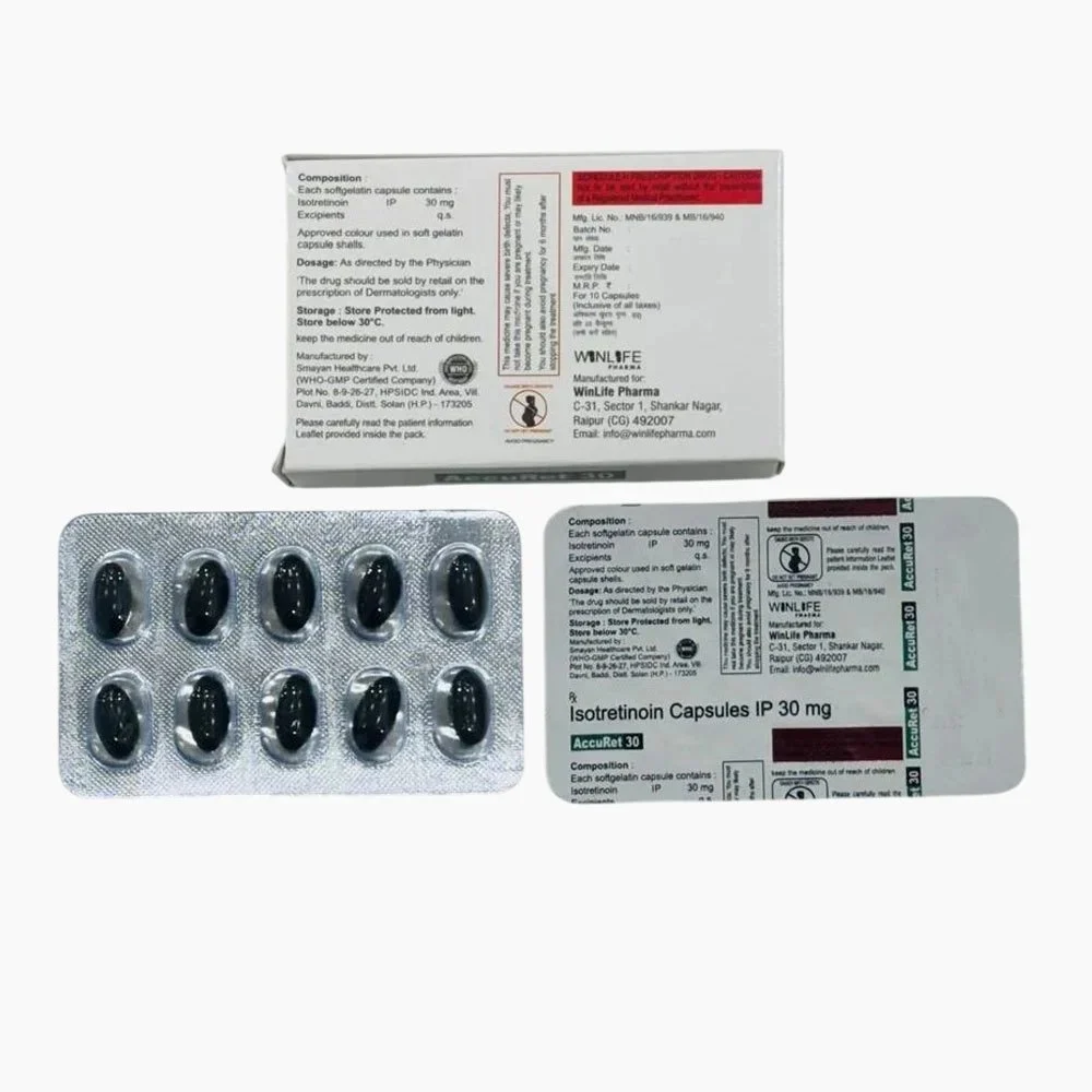 AccuRet Isotretinoin 30mg Capsules